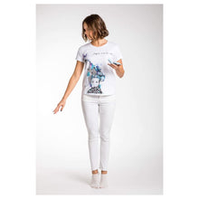 Load image into Gallery viewer, A.Tratti Chic White Stretch Viscose Tee