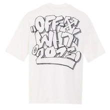 Load image into Gallery viewer, Off-White Elevated Elegance Crewneck Tee with Unique Script Detail