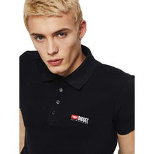 Load image into Gallery viewer, Diesel Sleek Black Cotton Polo with Contrast Logo