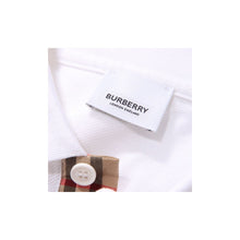 Load image into Gallery viewer, Burberry Elegant White Pique Cotton Polo Shirt