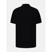Load image into Gallery viewer, Burberry Elegant Black Cotton Polo with Tartan Collar Detail