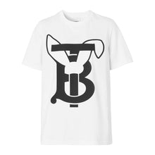Load image into Gallery viewer, Burberry Contrasting Cotton Tee with Front Print