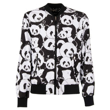 Load image into Gallery viewer, Dolce & Gabbana Elegant White Panda Print Nylon Jacket