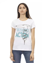 Load image into Gallery viewer, Trussardi Action Chic White Printed Tee: Summer Wardrobe Essential