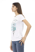 Load image into Gallery viewer, Trussardi Action Chic White Printed Tee: Summer Wardrobe Essential