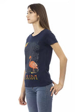 Load image into Gallery viewer, Trussardi Action Chic Blue Short Sleeve T-Shirt with Front Print