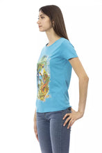 Load image into Gallery viewer, Trussardi Action Elegant Light Blue Tee with Chic Front Print