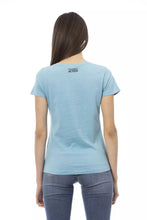 Load image into Gallery viewer, Trussardi Action Chic Light Blue Short Sleeve Tee with Print