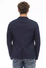 Load image into Gallery viewer, Distretto12 Elegant Blue Fabric Jacket with Button Closure