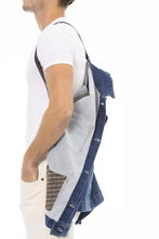 Load image into Gallery viewer, Distretto12 Sleek Blue Jacket with Backpack Braces & Hood