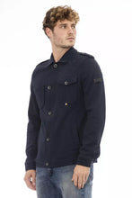 Load image into Gallery viewer, Distretto12 Chic Blue Waterproof Hooded Jacket with Unique Braces