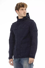 Load image into Gallery viewer, Distretto12 Chic Blue Jacket with Innovative Backpack Design