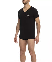 Load image into Gallery viewer, Cavalli Class Elegant V-Neck Logo Tee in Black