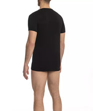 Load image into Gallery viewer, Cavalli Class Elegant V-Neck Logo Tee in Black
