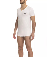 Load image into Gallery viewer, Chic Cavalli Class V-Neck Logo White Tee