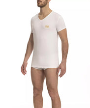 Load image into Gallery viewer, Cavalli Class Elegant V-Neck Cotton Tee with Logo Detail