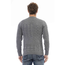 Load image into Gallery viewer, Distretto12 Elegant Gray Crewneck Wool Blend Sweater