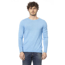 Load image into Gallery viewer, Distretto12 Elegant Light Blue Crewneck Cotton Sweater