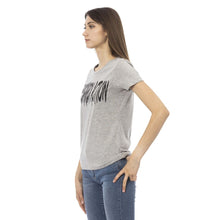 Load image into Gallery viewer, Trussardi Action Elegant Gray Cotton-Blend Tee with Chic Print