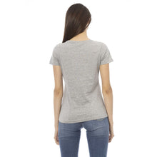 Load image into Gallery viewer, Trussardi Action Elegant Gray Cotton-Blend Tee with Chic Print