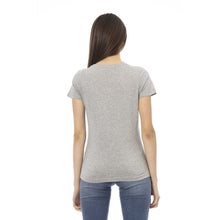 Load image into Gallery viewer, Trussardi Action Elegant Gray V-Neck Tee with Chic Print