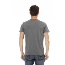 Load image into Gallery viewer, Trussardi Action Chic Gray Cotton Tee with Statement Print