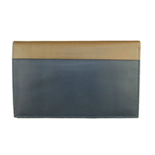 Load image into Gallery viewer, Cavalli Class Sleek Blue and Beige Leather Wallet