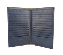 Load image into Gallery viewer, Cavalli Class Sleek Blue and Beige Leather Wallet