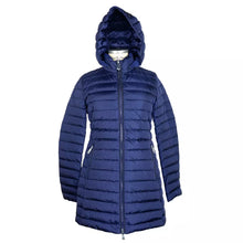 Load image into Gallery viewer, Add Elegant Blue Down Puffer Jacket with Hood