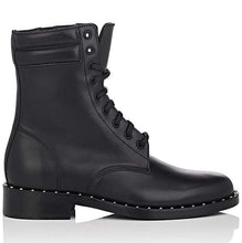 Load image into Gallery viewer, Off-White Studded Calfskin Lace-Up Ankle Boots