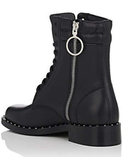 Load image into Gallery viewer, Off-White Studded Calfskin Lace-Up Ankle Boots
