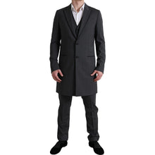 Load image into Gallery viewer, Dolce & Gabbana Gray Wool Long 3 Piece Two Button Suit