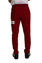 Load image into Gallery viewer, Dolce & Gabbana Elegant Red Jogging Pants with Drawstring Closure