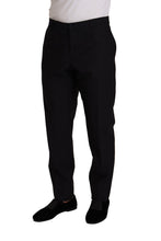 Load image into Gallery viewer, Dolce & Gabbana Elegant Dark Blue Wool Silk Tuxedo Trousers