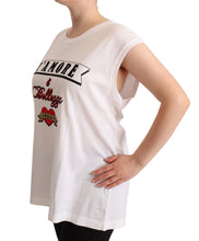 Load image into Gallery viewer, Dolce & Gabbana Elegant White Motive Print Tank Top