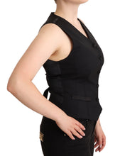 Load image into Gallery viewer, Dolce & Gabbana Elegant Black Vest Top with Button Detail