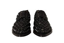 Load image into Gallery viewer, Dolce & Gabbana Elegant Gros Grain Lace-Up Jeweled Flats
