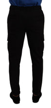 Load image into Gallery viewer, Dolce & Gabbana Elegant Black Slim Fit Cargo Pants