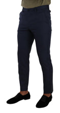 Load image into Gallery viewer, Dolce & Gabbana Elegant Dark Blue Slim-Fit Dress Pants