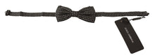 Load image into Gallery viewer, Dolce & Gabbana Elegant Silk Black Bow Tie with Metal Clasp Detail