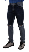 Load image into Gallery viewer, Dolce & Gabbana Chic Slim Fit Tattered Denim