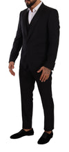 Load image into Gallery viewer, Dolce & Gabbana Elegant Black Three-Piece Martini Fit Suit