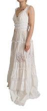 Load image into Gallery viewer, Dolce & Gabbana Elegant White A-Line Tiered Maxi Dress