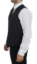 Load image into Gallery viewer, Dolce & Gabbana Gray Striped Wool Single Breasted Vest