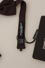 Load image into Gallery viewer, Dolce & Gabbana Elegant Brown Dot Pattern Silk Bow Tie