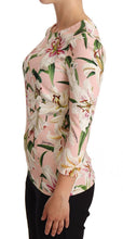 Load image into Gallery viewer, Dolce & Gabbana Pastel Pink Lily Print Fitted Blouse