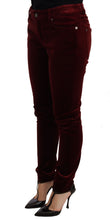 Load image into Gallery viewer, Dolce & Gabbana Elegant Red Velvet Skinny Pants
