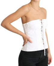 Load image into Gallery viewer, Dolce & Gabbana Elegant White Strapless Corset Top