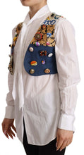 Load image into Gallery viewer, Dolce & Gabbana Multicolor Cropped Vest Top with Button Accents