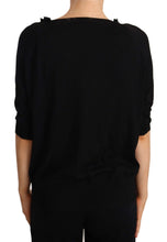 Load image into Gallery viewer, Dolce & Gabbana Elegant Black Crystal-Button Cardigan